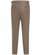 LORO PIANA - Wool Pleated Pants W/ Buckle Straps