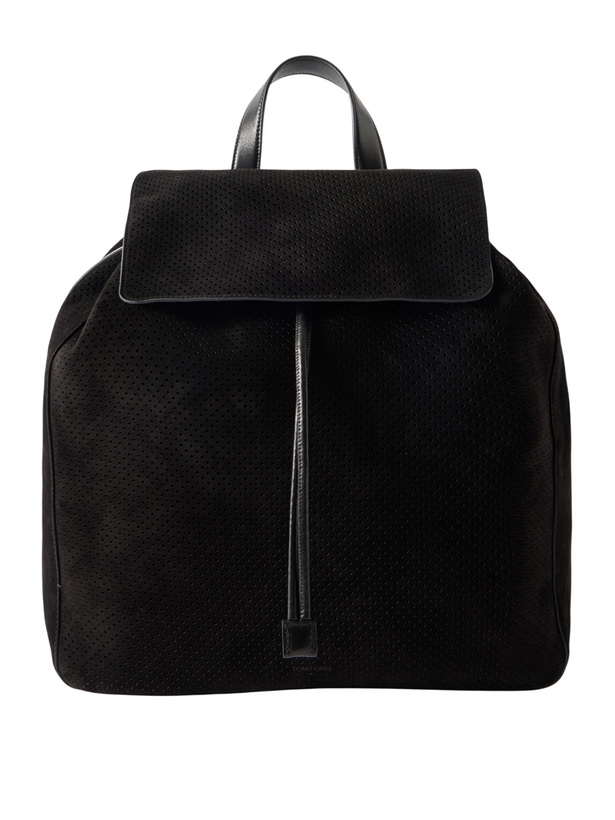 Photo: TOM FORD - T Line Leather-Trimmed Perforated Suede Backpack