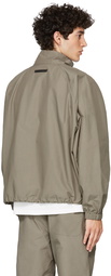 Essentials Taupe Half-Zip Track Jacket