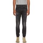 R13 Black Washed Jeans