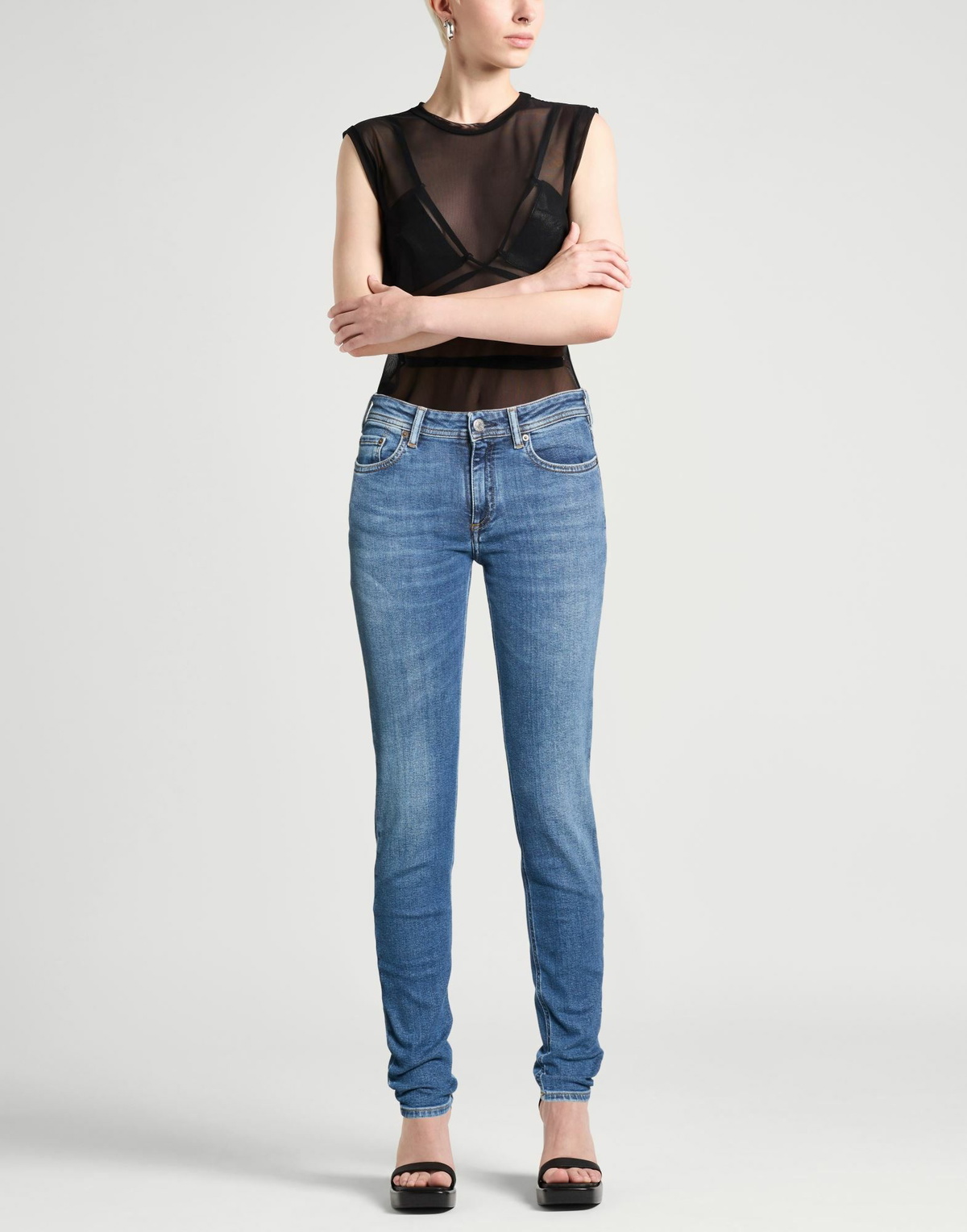 Acne Studios Blå Konst Womens Jeans in Blue