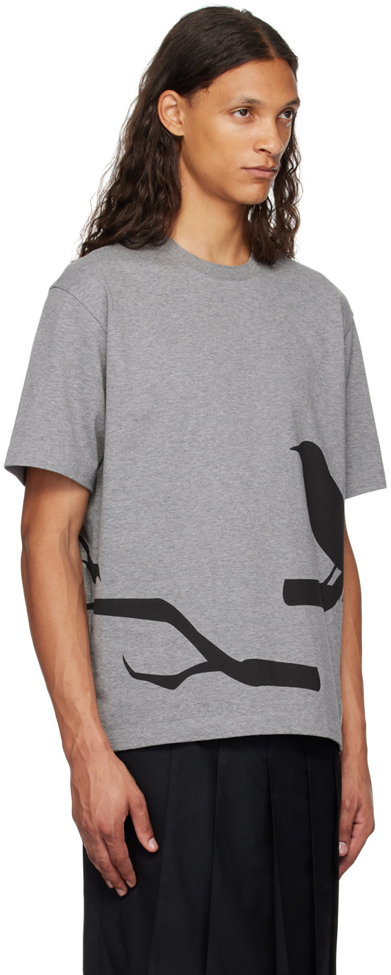 Thom Browne Gray Raven T-Shirt Thom Browne