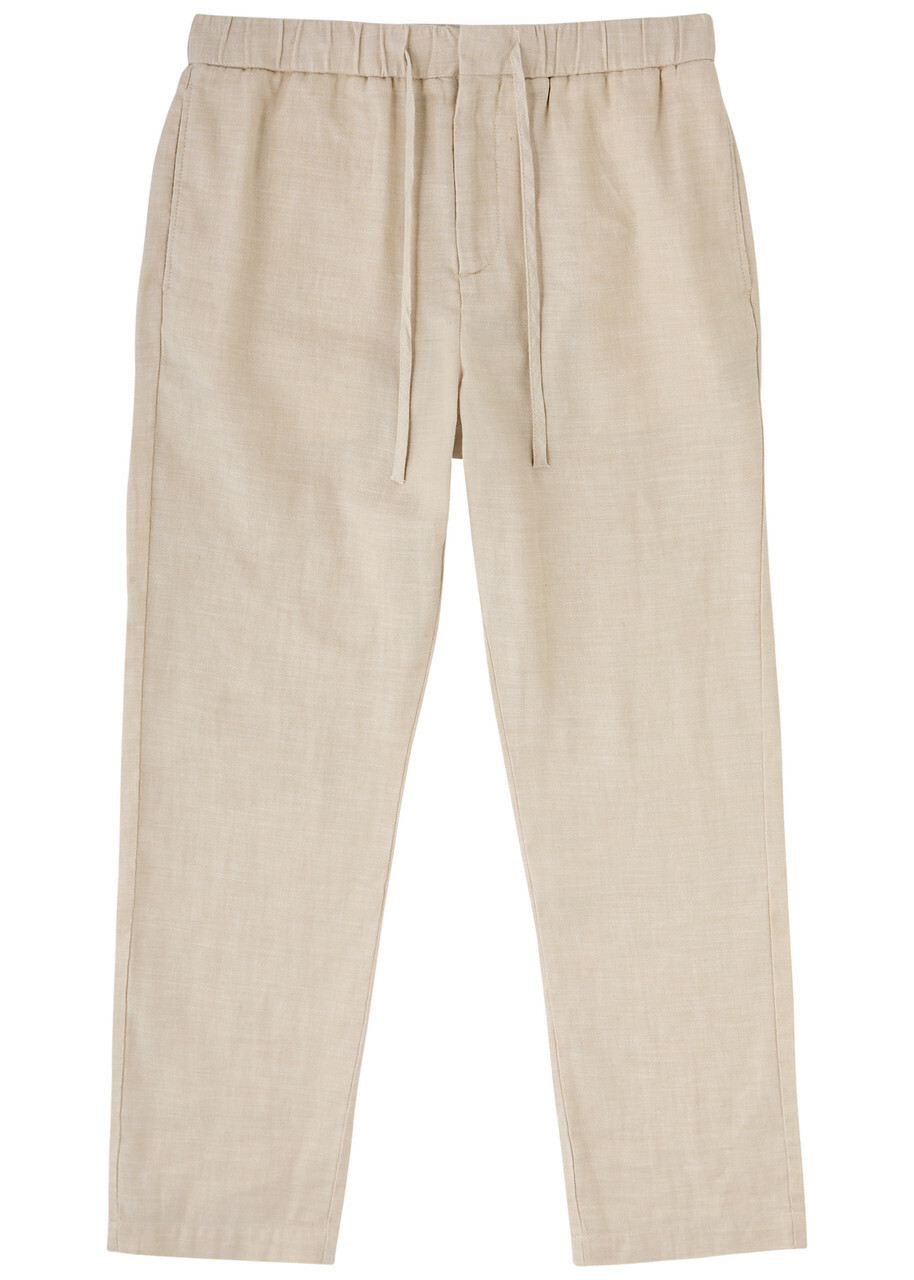 Frescobol carioca Oscar Linen-blend Trousers Beige