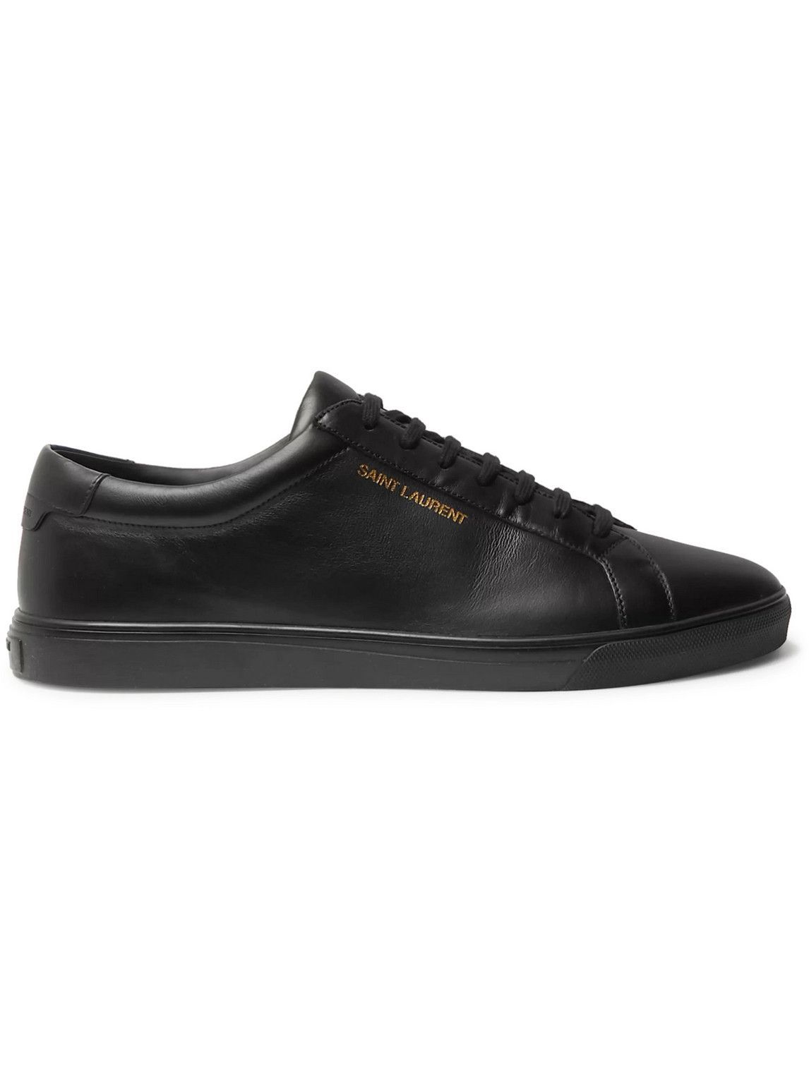 SAINT LAURENT - Andy Moon Leather Sneakers - Black Saint Laurent