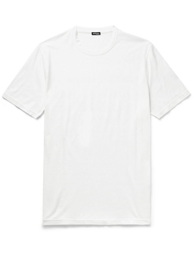 Photo: KITON - Cotton and Cashmere-Blend Jersey T-Shirt - White - M