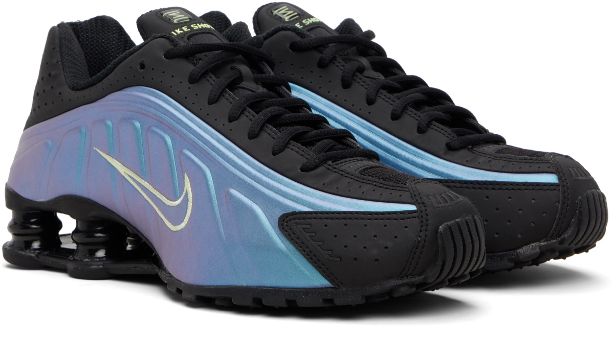 Nike Black & Blue Shox R4 Sneakers