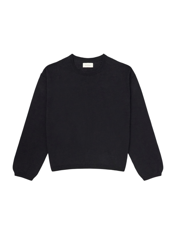 Photo: mfpen - Companion Cropped Cotton and Linen-Blend Sweater - Black