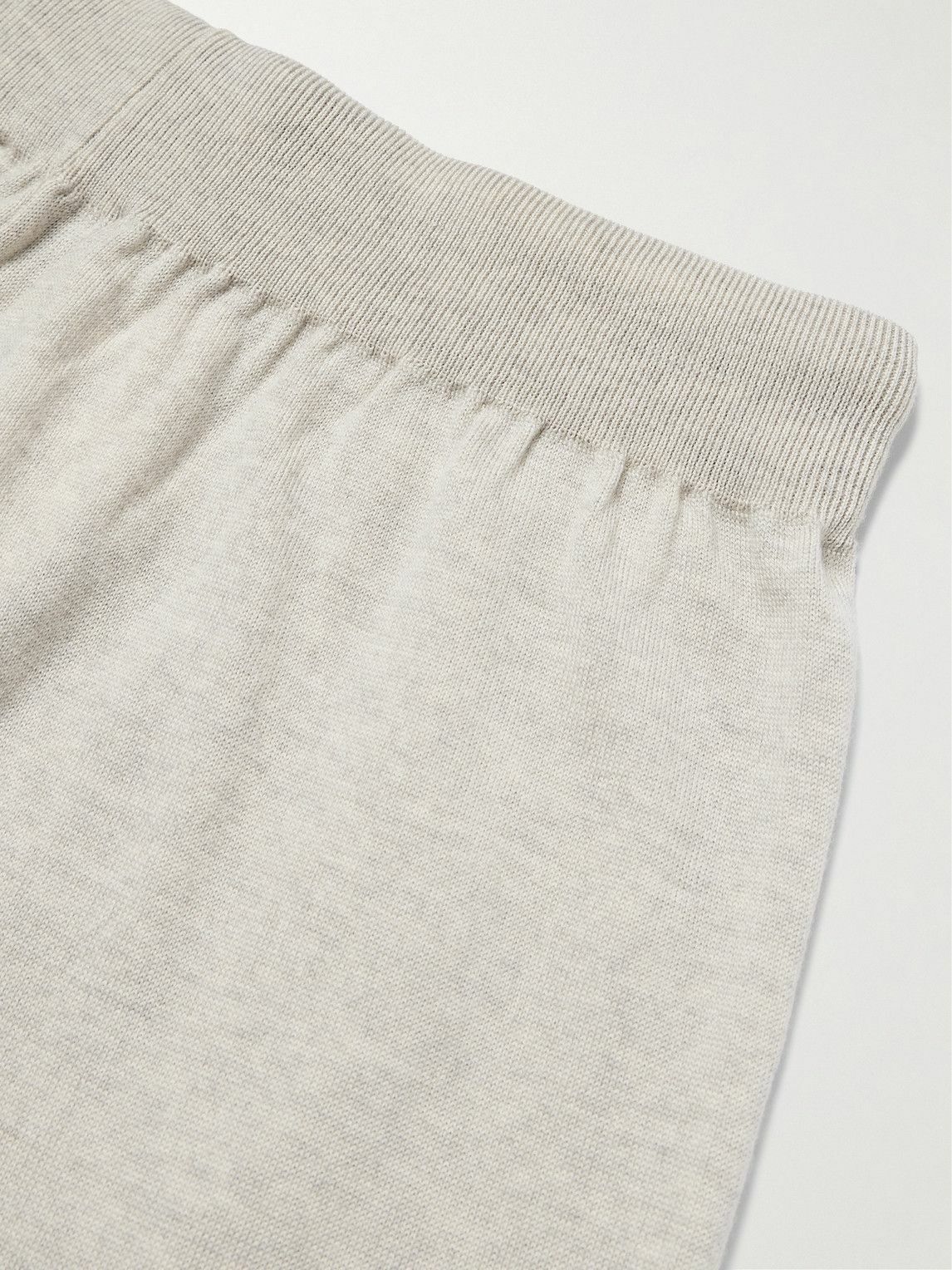 John Smedley - Henning Tapered Merino Wool Sweatpants - Gray
