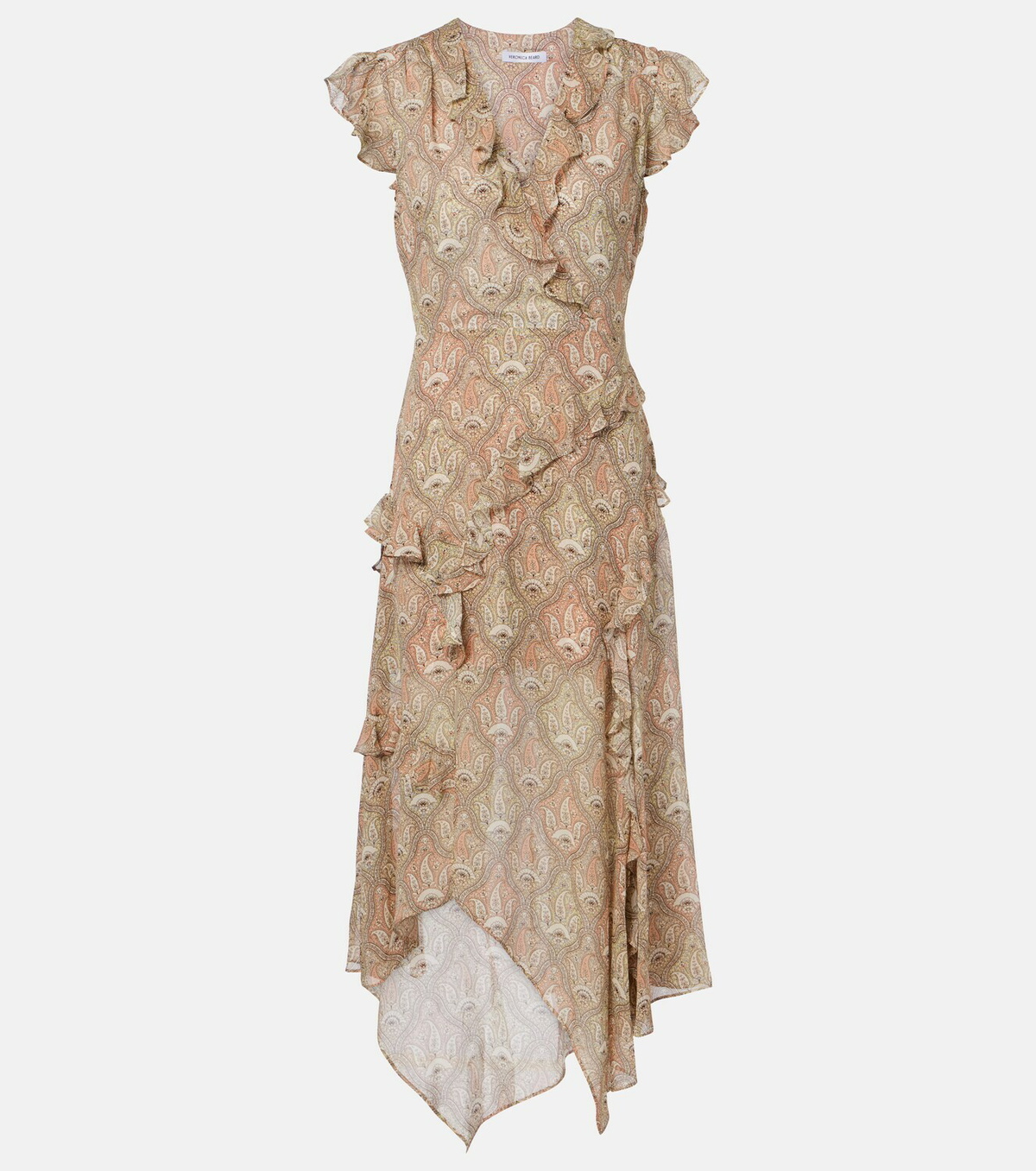 Veronica Beard Avenel printed ruffled silk midi dress