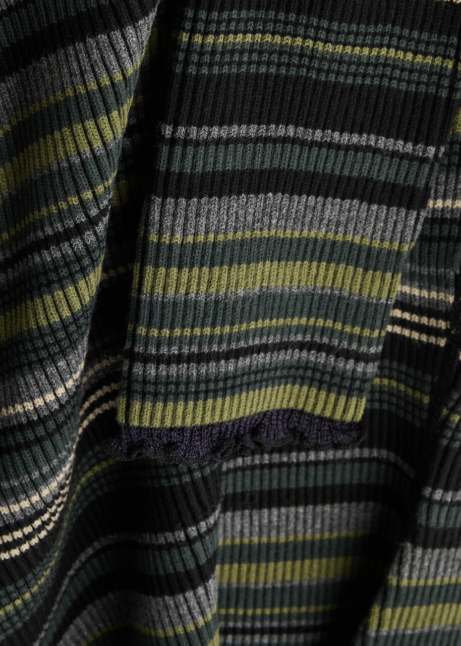 3.1 Phillip Lim Reversible Striped Knitted Cardigan Black