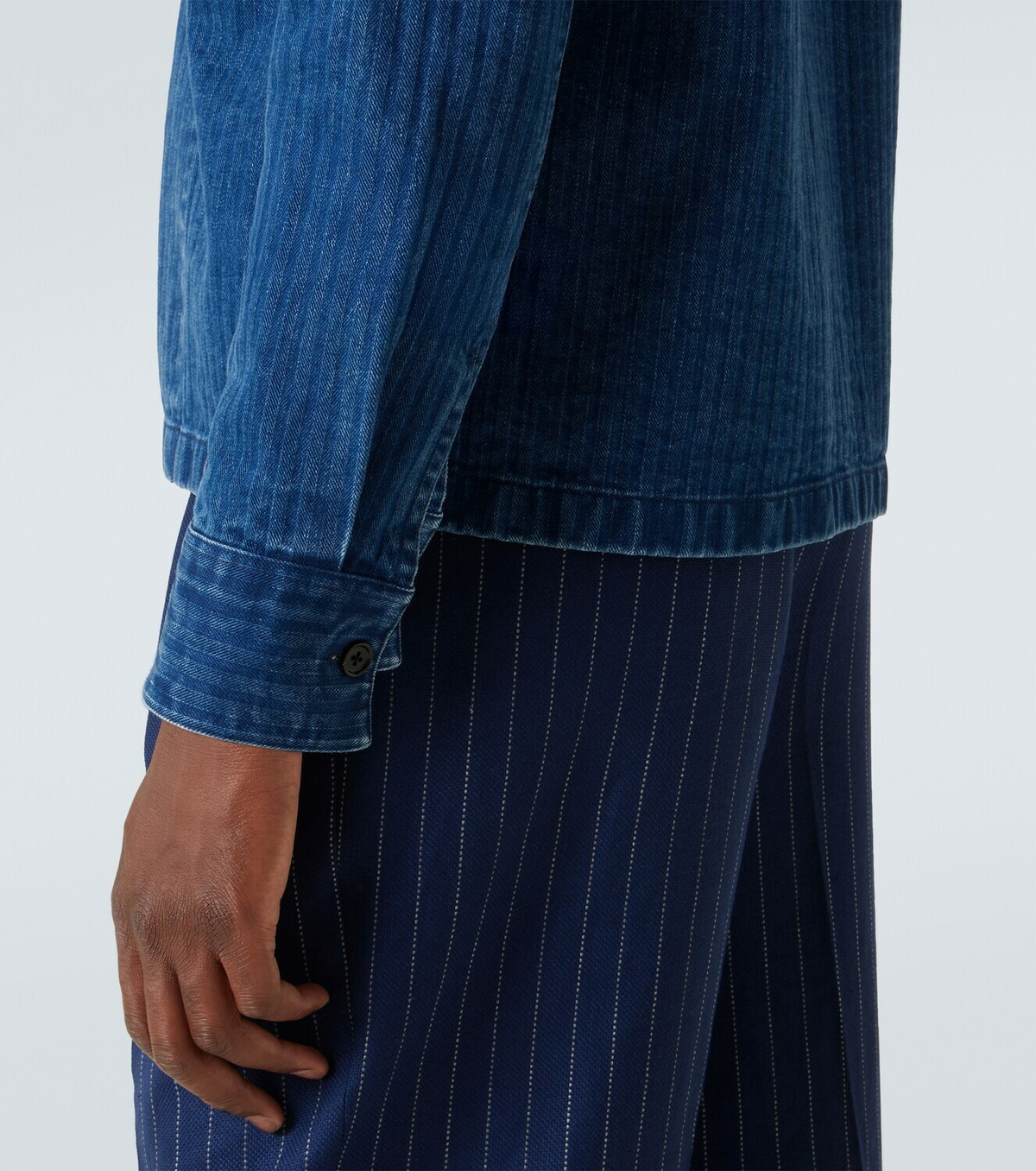 Tom Ford Striped denim overshirt