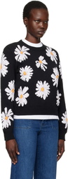 Moschino Black All Over Daisy Print Sweater