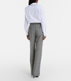 McQueen Gingham wool wide-leg pants