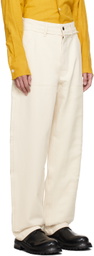 AIREI Off-White Raw Edge Trousers