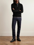 Belstaff - Kilmington Shell-Trimmed Wool Half-Zip Sweater - Black