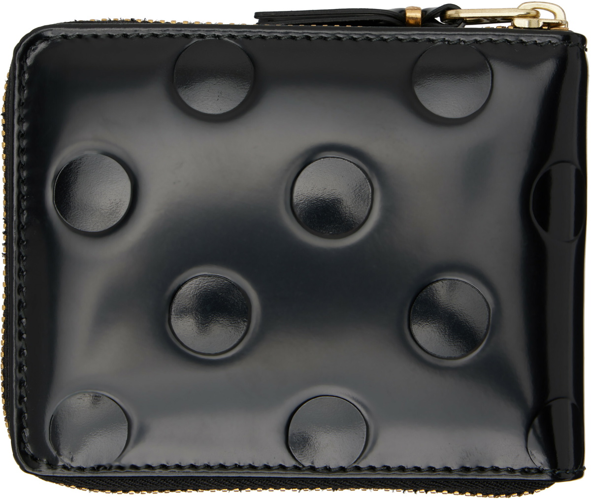 COMME des GARÇONS WALLETS Black Dots Embossed Leather Wallet