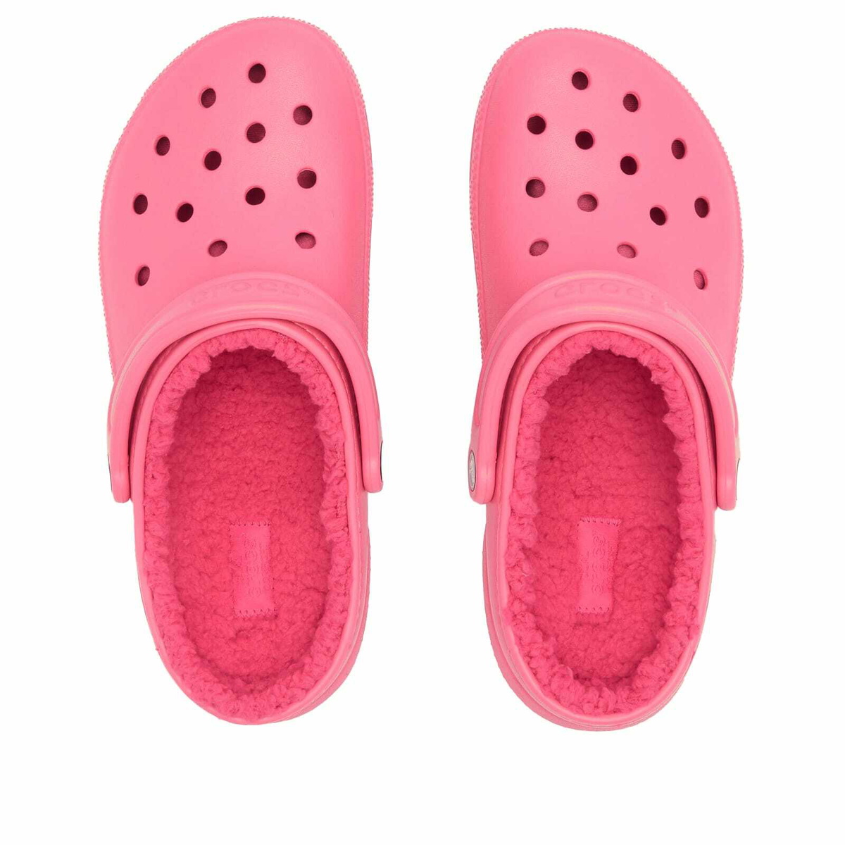 Crocs Womens Classic Lined Clog In Hyper Pink Crocs 2083