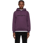 Carhartt Work In Progress Purple Logo Hoodie