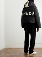 Rhude - Lamborghini Logo-Embroidered Nylon Hooded Padded Jacket - Black