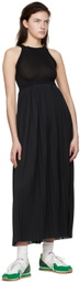 VAARA Black Polyester Midi Dress