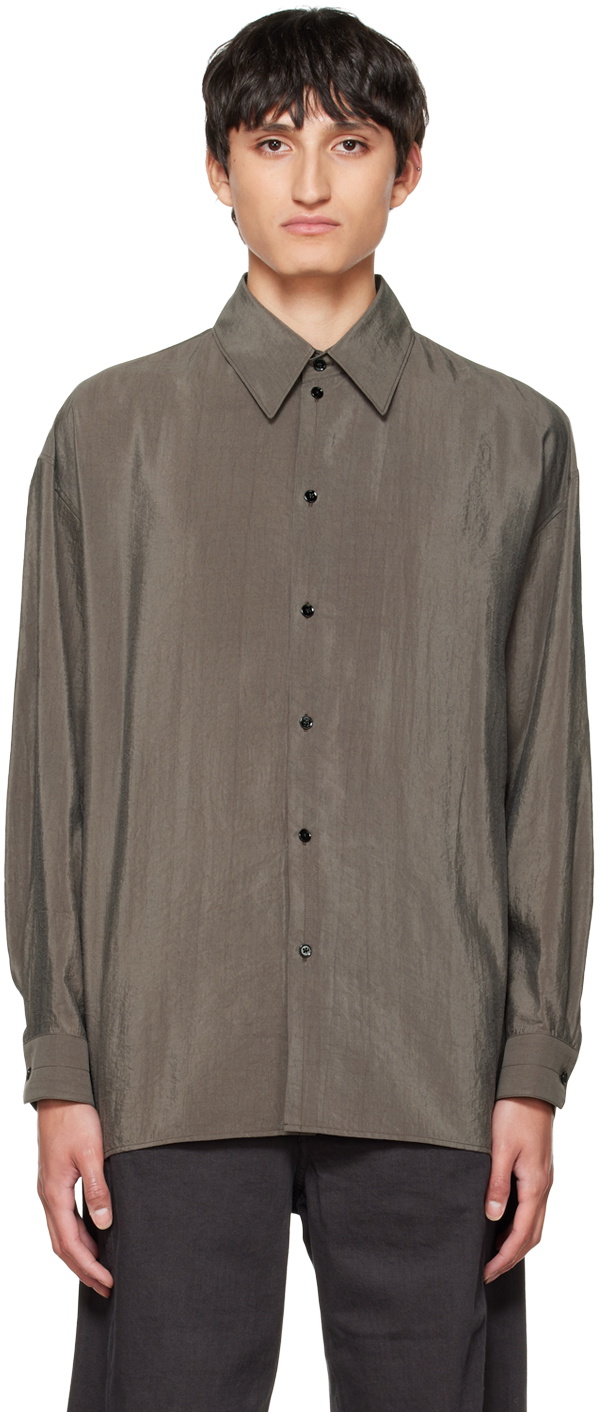 Lemaire Brown Twisted Shirt Lemaire