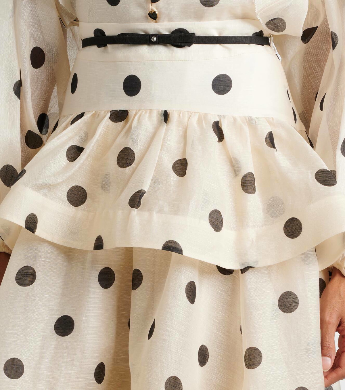 【Zimmermann】Crush polka-dot linen and silk maxi skirt Zimmermann Crush polka-dot linen and silk maxi skirt Zimmermann
