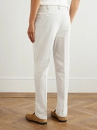 Altea - Tapered Cotton-Blend Trousers - Neutrals
