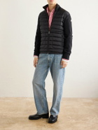 Moncler - Wool and Quilted Shell Zip-Up Cardigan - Black