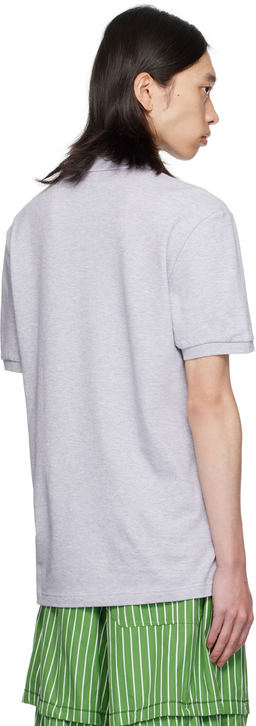 Moschino Gray Teddy Patch Polo