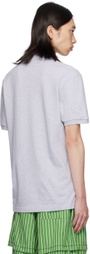 Moschino Gray Teddy Patch Polo