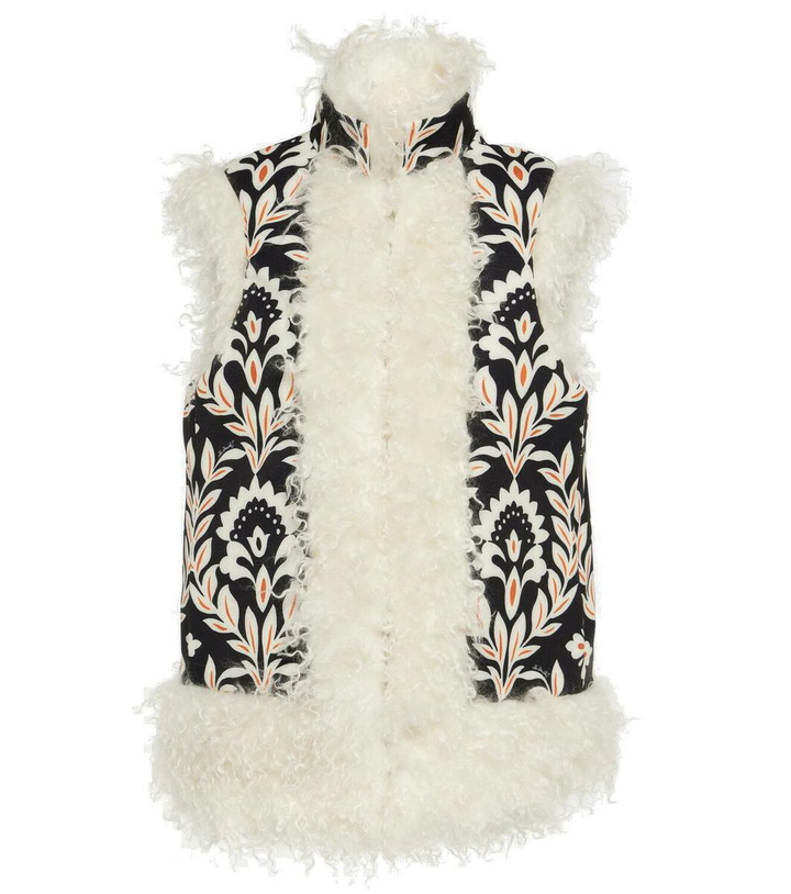 Photo: La DoubleJ Printed mohair-trimmed jersey vest