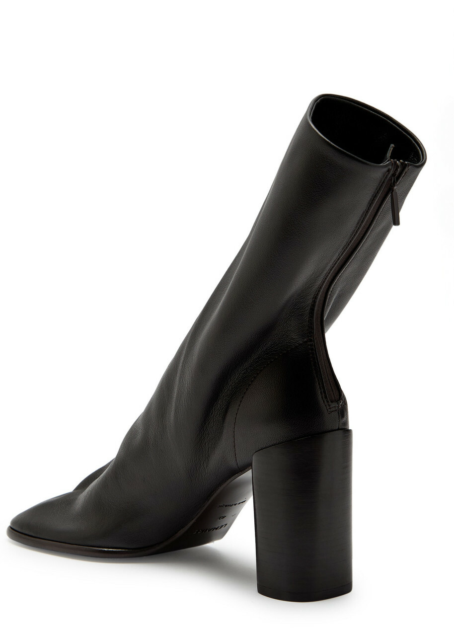 Lemaire Glove 80 Leather Ankle Boots Brown