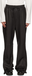 FREI-MUT Black Plectrum Leather Pants