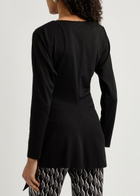 Diane Von Furstenberg Rosalind Wrap-effect Jersey top Black