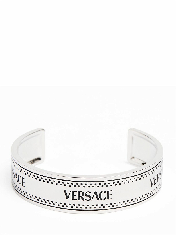 Photo: VERSACE Metal Logo Cuff Bracelet
