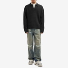 Represent Men's Textured Knit Polo in Jet Black