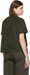 YMC Green Terrycloth Vegas Short Sleeve Shirt