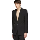 Givenchy Black Collarless Tuxedo Blazer