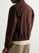 Loro Piana - Kane Rain System® Suede Bomber Jacket - Brown