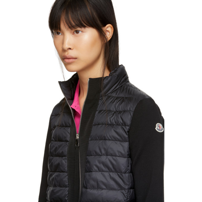 Moncler long down knit cheap combo jacket