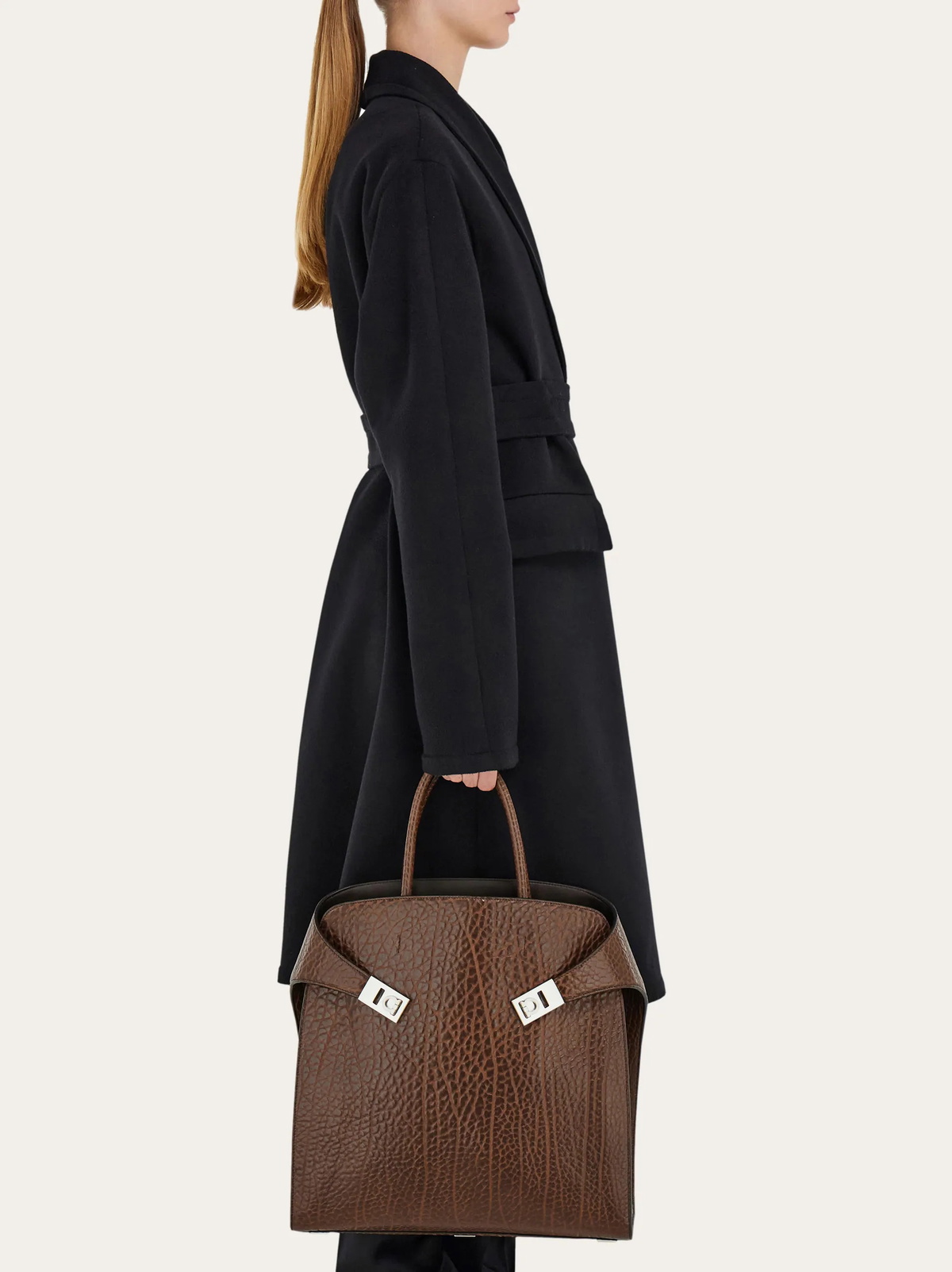 Ferragamo Mens Hug tote bag in Brown