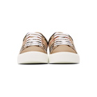 Burberry Beige Leather Monogram Albridge Sneakers