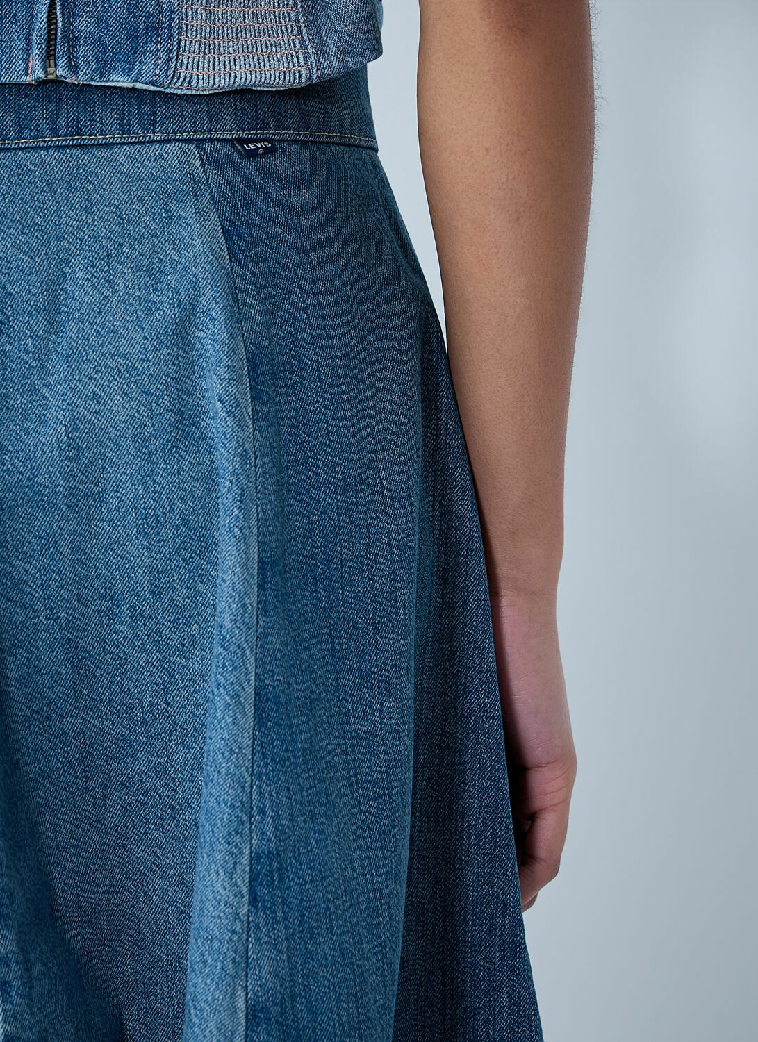 Levi's Paneled Denim Midi Skirt