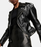 Alexander McQueen - Belted leather biker jacket