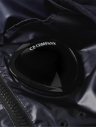 C.P. Company - Explorer Goggle-Appliquéd Jersey and Coated-Shell Hooded Jacket - Blue