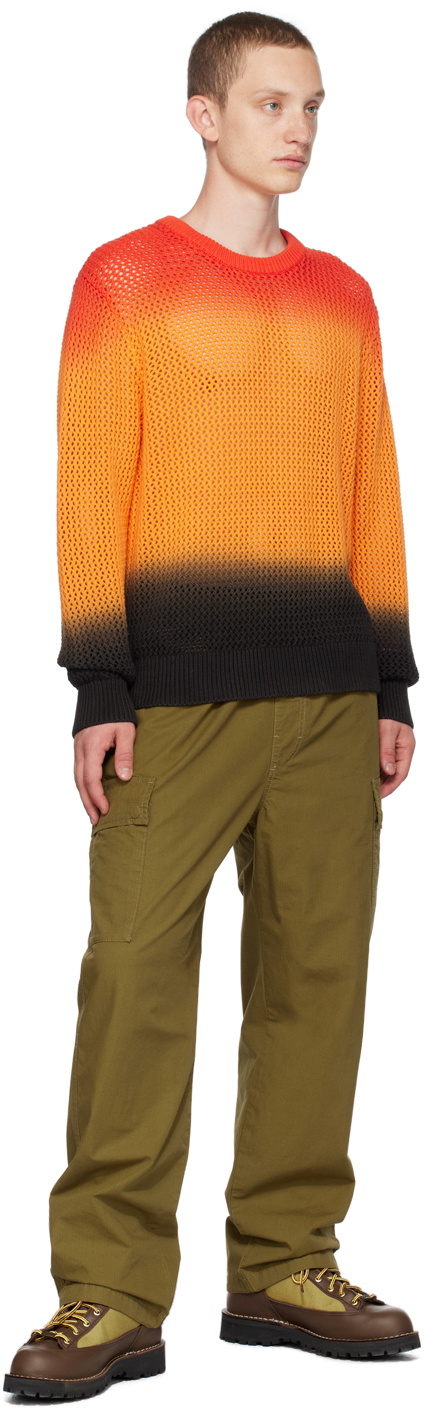 Stüssy Orange Crewneck Sweater Stussy
