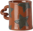 Harlie Brown Studio SSENSE Exclusive Black & Brown Star Delights Wiggle Mug