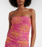 Cala de la Cruz Daphne printed mesh midi dress