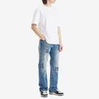 Palm Angels Men's Straight 5 Pocket Jeans in Light Blue