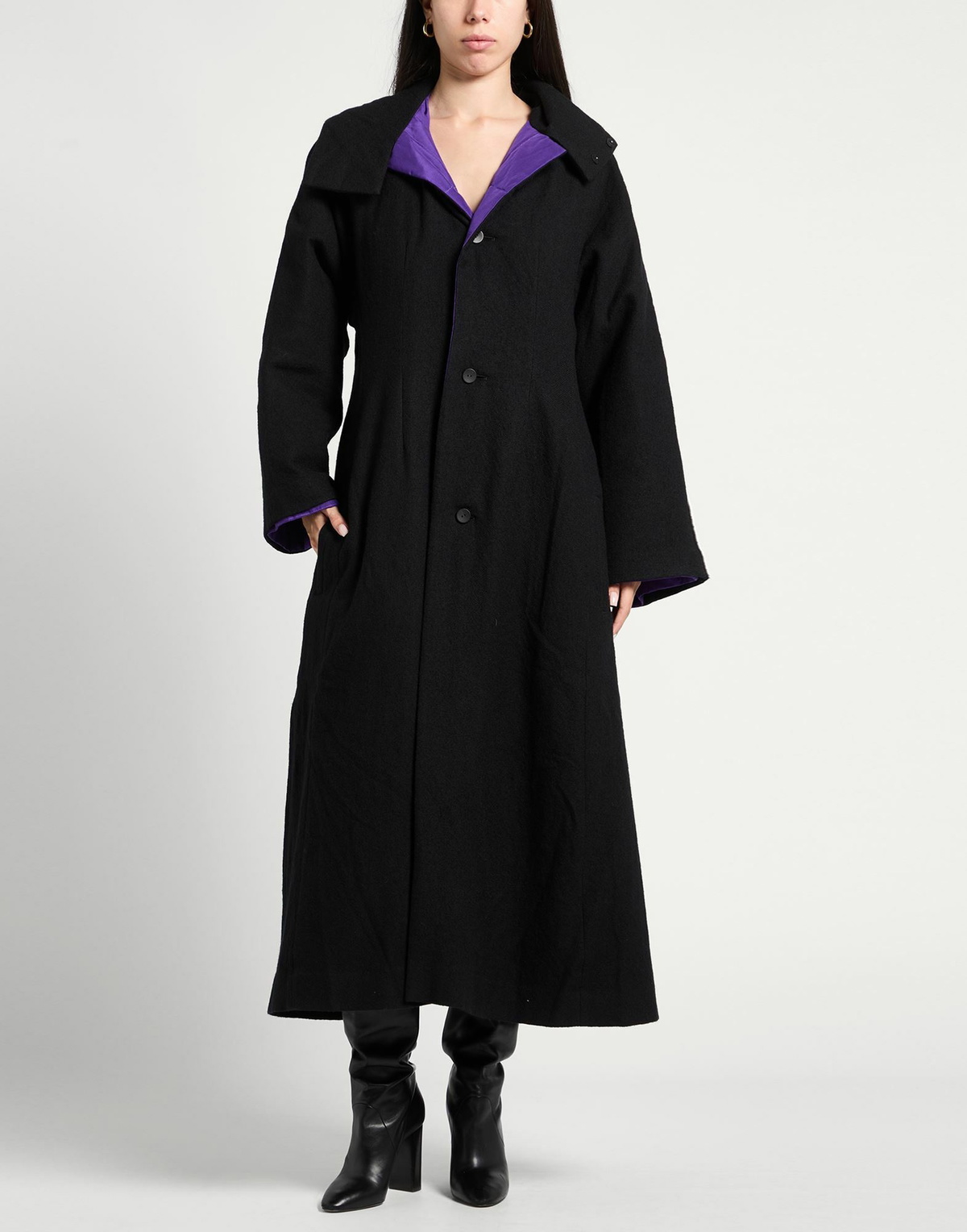 Yohji Yamamoto Womens Coat in Black
